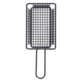 Fryer Basket Food Grade Stainless Steel French Fry Holder Frying Strainer with Handle for Restaurant Home Short Rectangle