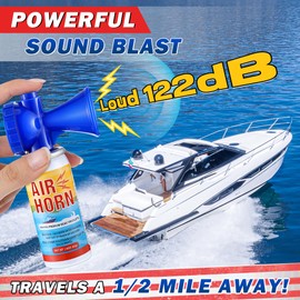 ElectricWise 6 Pack Air Horn, 122dB Very Loud Air Horns Can, Heard Up to 1/2 Mile Away, 1.4OZ Small Boat Air Horns for Safety, Meet US Coast Guard Ideal for Boating, Camping, Hiking, Sporting Events