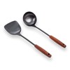 Cabilock Cooking Spoon for Wok 1 Piece Stainless Steel Wooden