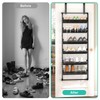 bukfen Over The Door Shoe Organizer,6-Tier Adjustable Door-Mounted/Wall-Mounted Shoe Rack,Heavy-Duty