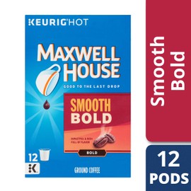 Maxwell House Smooth Bold Roast Coffee K Cup Pods, Caffeinated, 12 ct - 3.7 oz Box