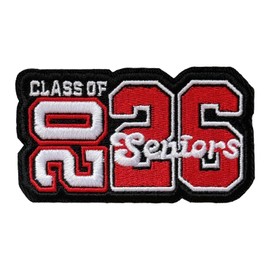 Class of 2026 Seniors Student Graduation Class Patch, Applique Iron-on/Sew-on Embroidered Badge Patches Funny Patch for Hats, Jeans, Backpacks, DIY Accessories & Crafts, Clothing, Jackets, Bags
