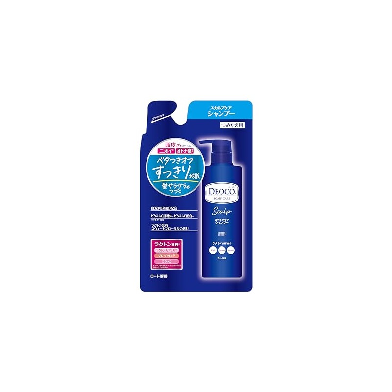 DEOCO Scalp Care Shampoo, Refill, 12.5 fl oz (370 ml),