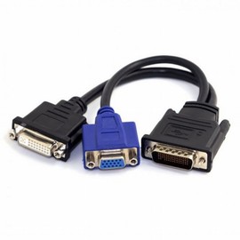 CY Cable LFH 60Pin DMS 59pin Male to Dual DVI 24+5 Female VGA RGB 15pin Female Splitter Extension 15cm for Graphics Card