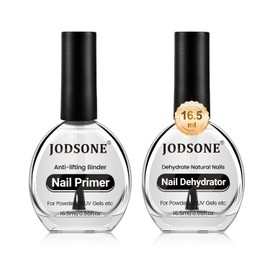 JODSONE 2Pcs 16.5ml Nail Dehydrate And Nail Primer For U V Gels Superior Bonding Professional Salons Set DIY Art Design Long Lasting Gift