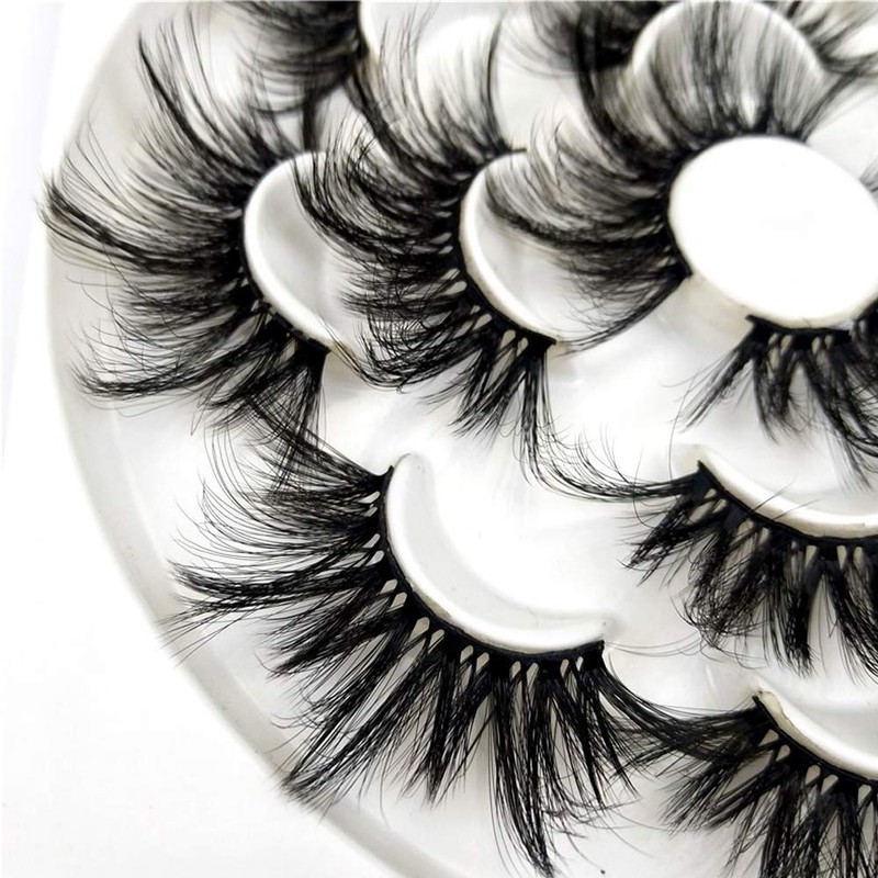 Thick False Eyelashes, 7 Pairs 25 mm 8D Faux Mink