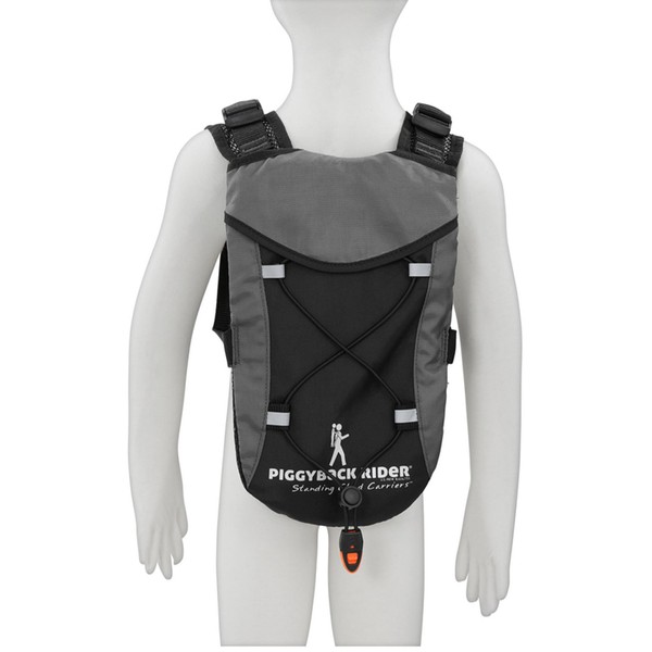 Piggyback Rider Kids Hydration Backpack - Kid’s Safety Harness & Backpack Storage in 1 (Black) - Unisex Hiking Backpack for Kids - Fits 1 Liter Hydration Bladder - Water Backpack for Kids