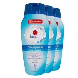 Benzal Wash Cuidado PH Wash, Jabon Intimo Femenino, Paquete de 3, 355ml