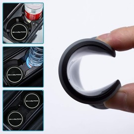 JUKANGYUAN 2Pcs 2.75 Inch for Chevy Silverado Non-Slip Insert Water Bottle Holder Pads, Dustproof Automotive Interior Accessories Mat, Universal for Vehicles, Trucks, RVs and More