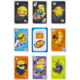 Mattel Games UNO Despicable Me 4 Card Game for Kids, Adults & Family with Deck Inspired by The Movie