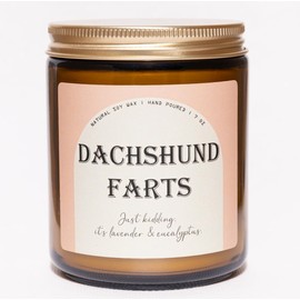 Weiner Dog Gifts for Women, Dachshund Gifts, Dachshund Decor, Dog Mom Gift - Lavender & Eucalyptus Soy Wax Scented Candle, 7OZ