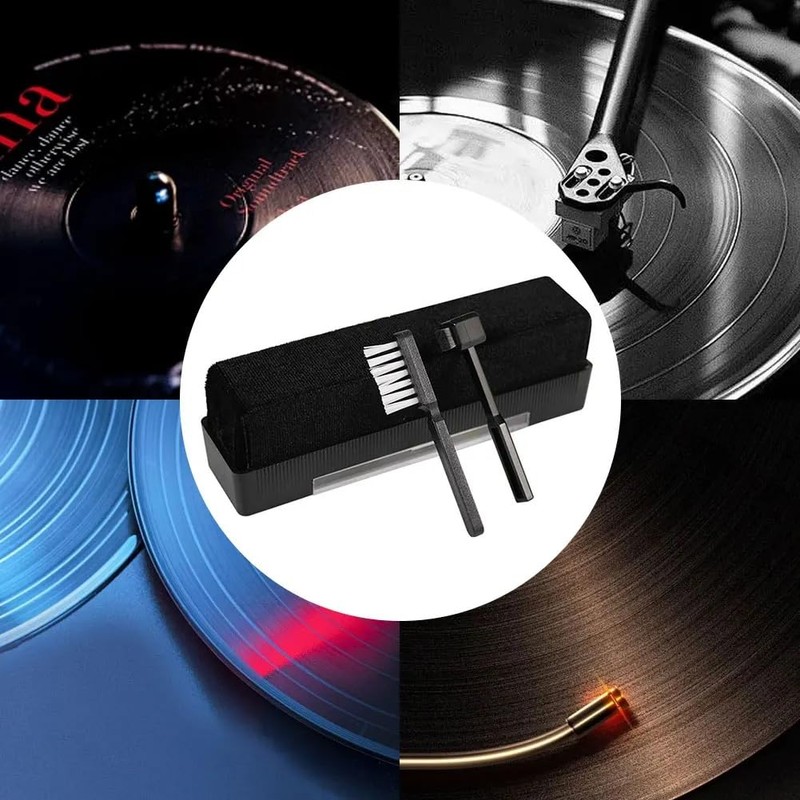 ZENWORYS Vinyl Record Cleaning Kit Anti Static Brush Dust-Remover for