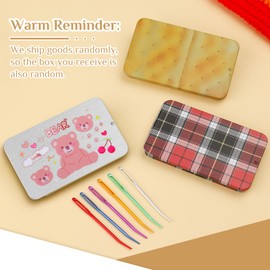 UOOU Yarn Needle,15PCS Bent Needle Tapestry Needle Set Wool Needles Large Eye Needles Sewing Needles Weave Knitting Needles with Box(Random Color)