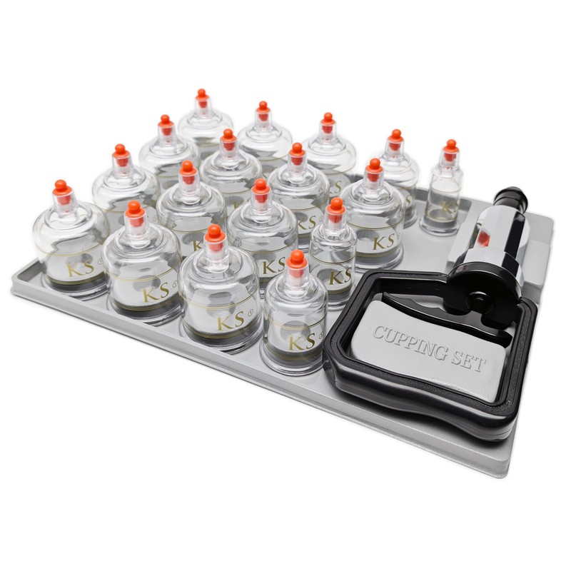 KS AG Professional Cupping Set (17 Cups) with Extension Tube