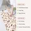 SHUCHING Brown Bath Mat for Tub Non Slip-40x16 Inch, Leaves