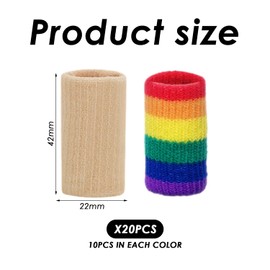 Pack of 20 Colourful Finger Guards, Finger Guards, Anti-Wear Finger Guards, Sports Finger Guards, Elastic Finger Protectors, Finger Bandages
