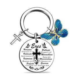 Zguhsadl Spanish Christian Gifts For Women Religious Inspirational Gifts Bible Verse Keychain For Women Religious Spiritual Presents For Spanish Female Prayer Gift