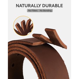 CHAOREN Full Grain Leather Belt for Men, Work Belts for Men Heavy Duty, Daily Wear for Jeans Pants