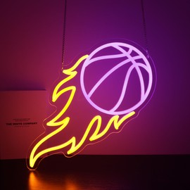 Neon Sign, HSJNJKFU Basketball Neon Signs for Wall Decor