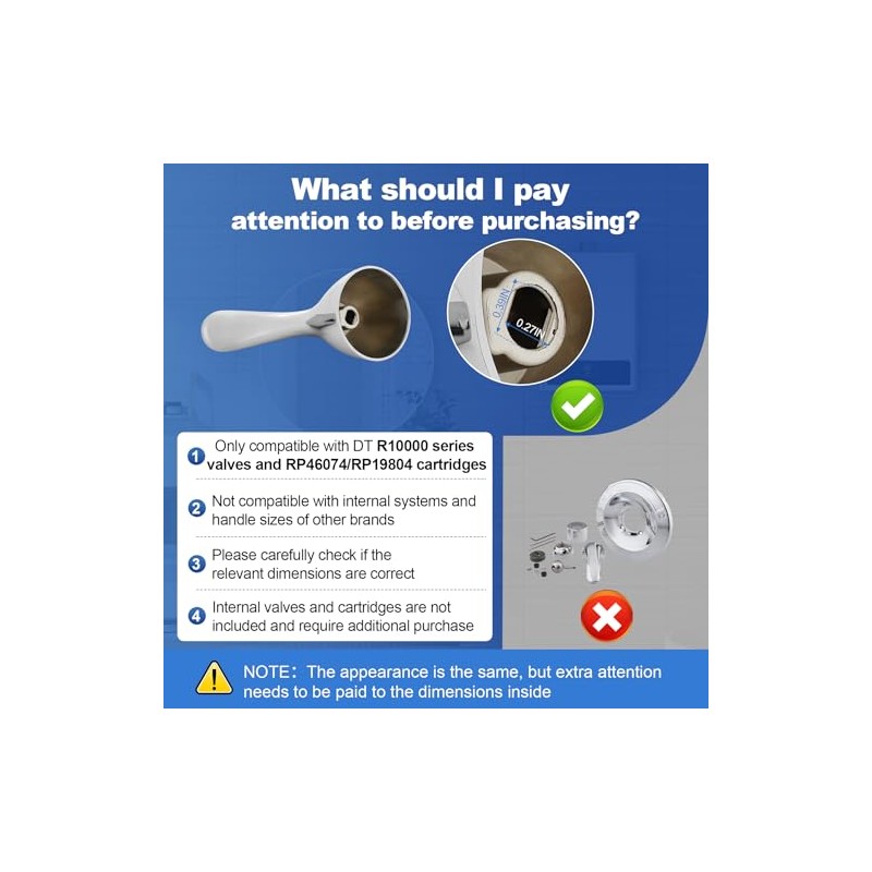 Replacement for delta Classic 13/14 Series Single-Function Shower Valve Trim