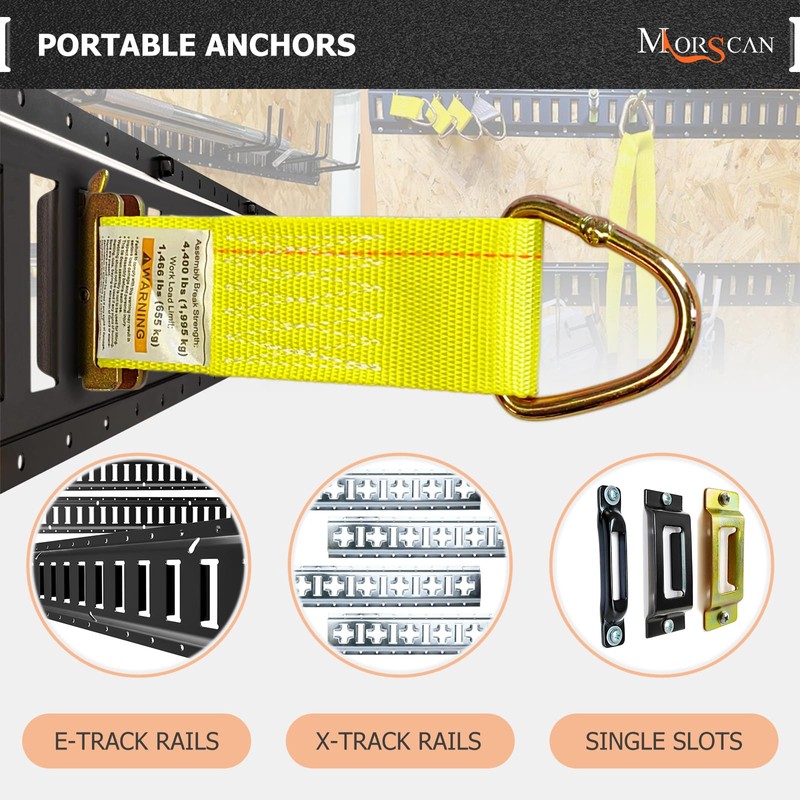 MorScan 20 Pack E-Track 2" x 6" Rope Tie-Offs, E