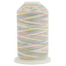 Threadart Multicolor 100% Cotton Thread | Variegated Colors for Quilting, Sewing, and Embroidery | Baby Soft | 40/3wt - 600M (660 Yards) Cones | Long Staple Low Lint Color 2660