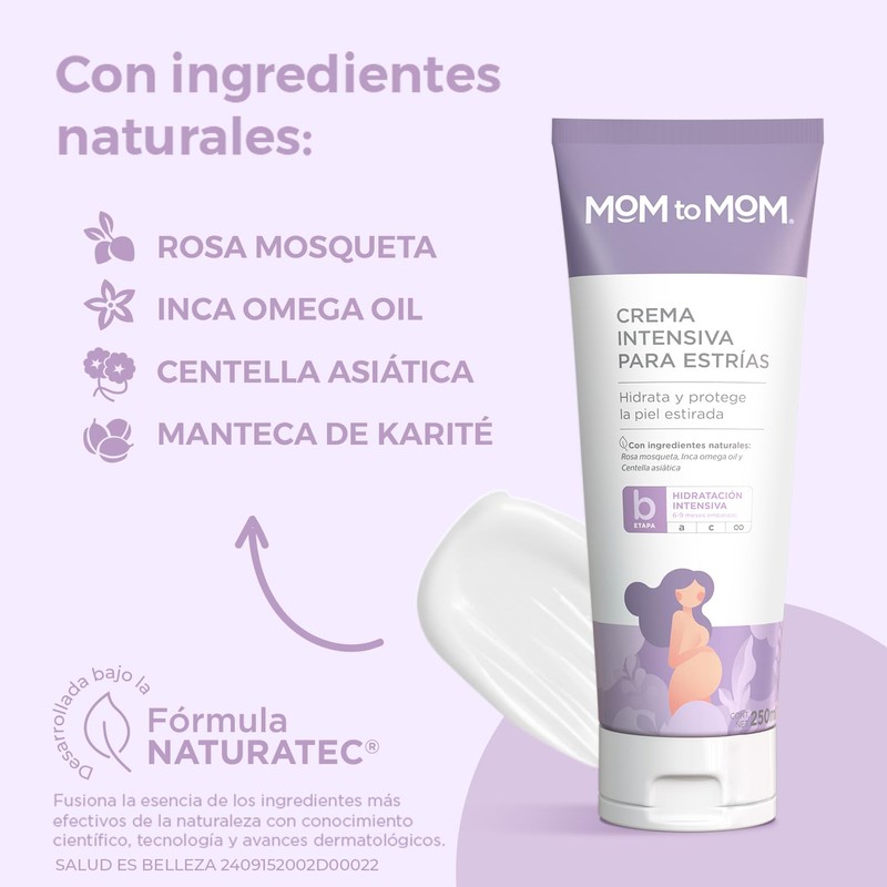 MOM to MOM Crema Intensiva para Estrías en el Embarazo
