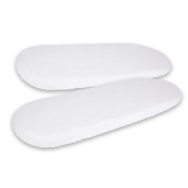 Little Angel Baby Spannbettlaken für Kinderwagen Stubenwagen 2-er Set Wasserdicht 75 x 40 cm Weiß