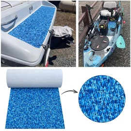 AceRide Camouflage Boat Flooring, 94.5''x47.3'' EVA Foam Boat Decking, Camo Marine Flooring Self-Adhesive Boat Mat Marine Carpet, for Motorboat RV Yacht Kayak Surfboard,Camo Ocean