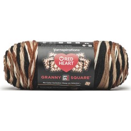 Generic Red Hearts All in One Granny Square Black - Espresso Yarn - 1 Pack of 250g/8.8oz - 100% Acrylic - #4 Worsted (Medium) - 381m/417Yards - for Knitting, Crochet and Amigurumi