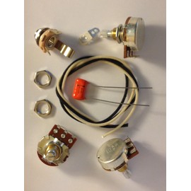 Wiring Harness Kit For J Bass Bourns Knurled Pots .033uf 225P Orange Drop Cap