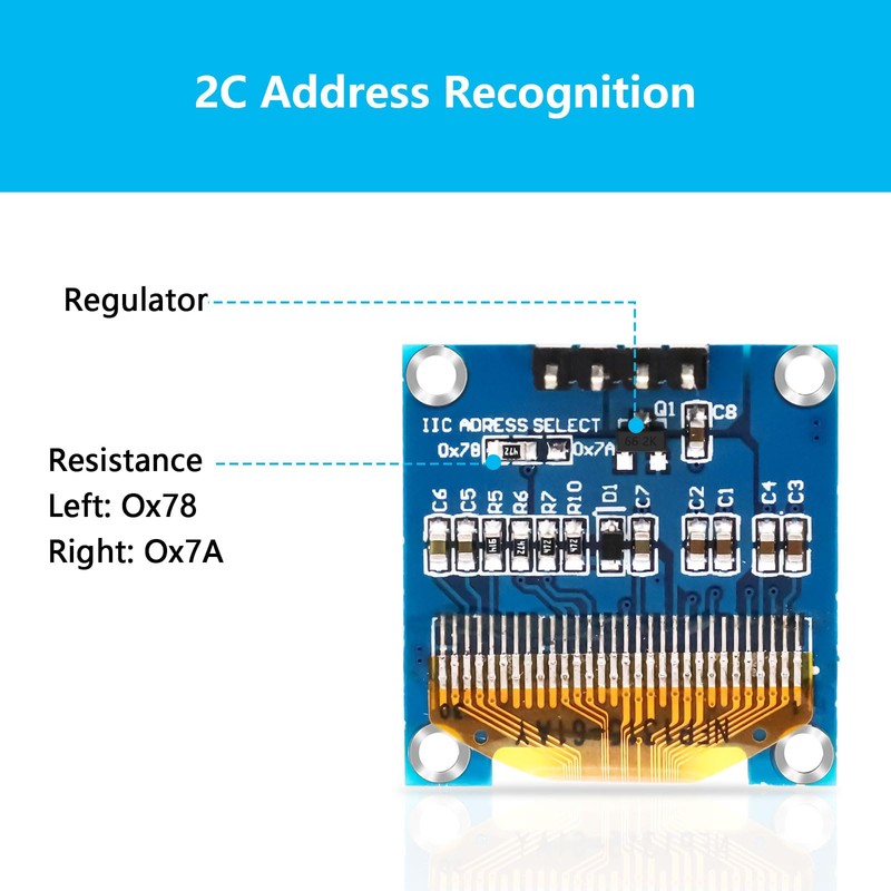 APKLVSR 3 x 0.96 Inch OLED Display I2C 128 x