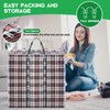 Rainberg Extra-Strong Laundry Bags, Set of 5, Plaid Pattern, Double