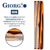 Giorgio G16 Fine Tooth and Wide Tooth Detangler Comb -