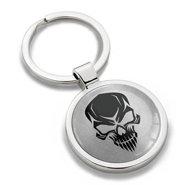 Biomar Labs Key Chain, Metal Key Chain, Car Key Chain, with Gift Box, Stainless Steel, for Men and Women, Jewellery Accessories for Handbag, Skull Black Silver KK 174, multicoloured