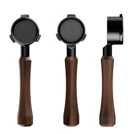 MHW-3BOMBER 54mm Bottomless Portafilter Fits Breville Barista Express, BES870XL, BES878, BES880, 3-Ears Espresso Portafilter with Filter Basket for 54mm Breville Machines, Wood Handle, BP7118B
