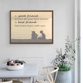 IPISSOI Diamond Painting Kits for Adults Life Quote About Friendship Two Women Friend Positive Abstract Coaching Suitable as Gifts Gem Art Drill and Dot Home Games Home Wall 12 x 16 Inch