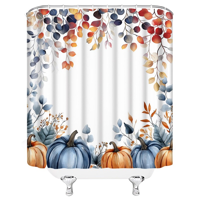 MYYJYY Fall Pumpkin Shower Curtain 70" W x 70" L