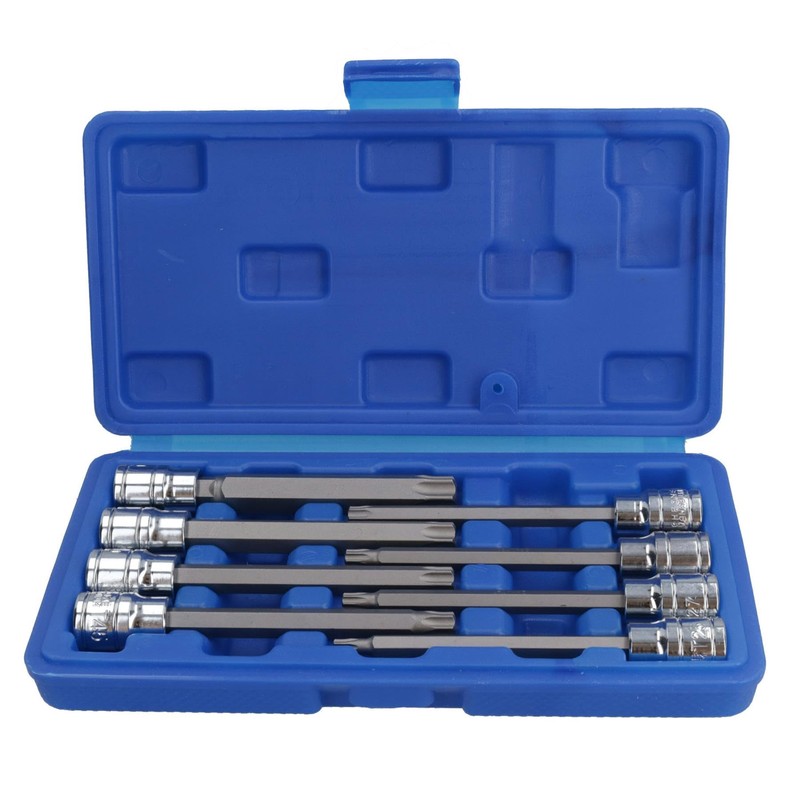 US Pro 1373 8pc 3/8''dr Star Bit Socket, Long Torx