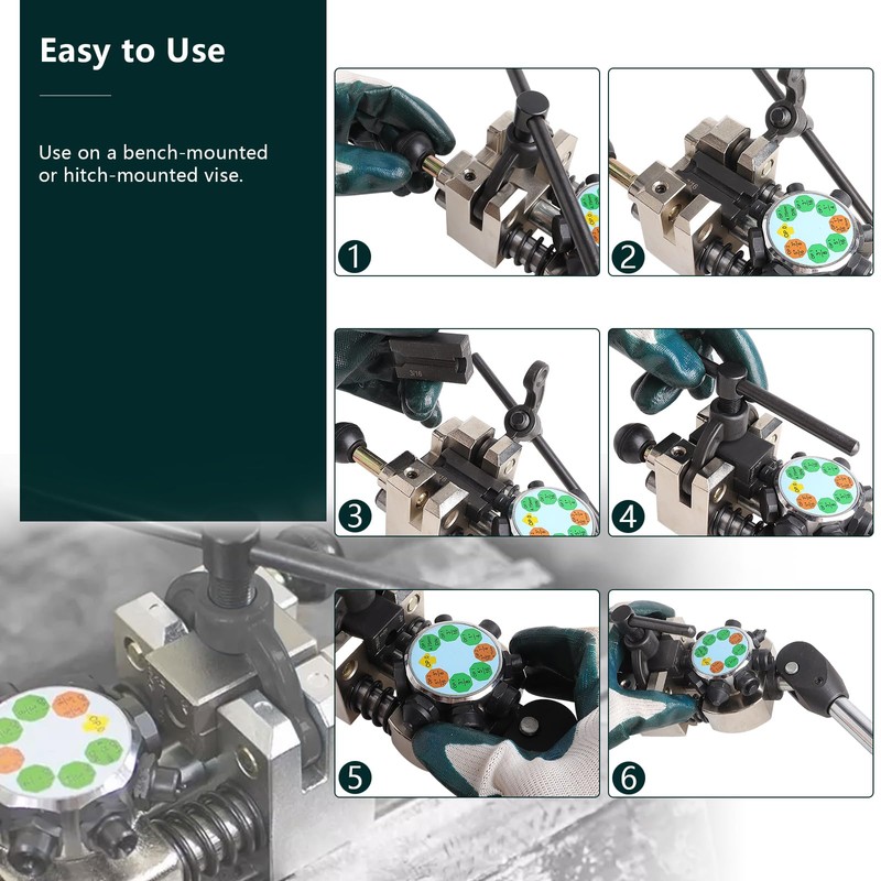 Amerbm Professional Brake Line Flaring Tool, 45 Degree Set, Single