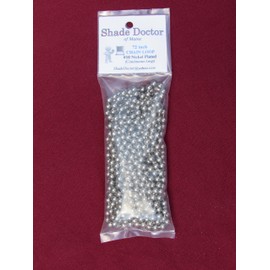 72 in. (6ft.) Drop Length Continuous Chain Loop - #10 4.5mm - Nickel Plate for Clutch Roller Shades