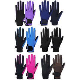 AFE Kids Gloves For Girls Boys Unisex Horse Riding Gloves Outdoor Gloves Sports Gloves Cycling Gloves For Children (Black, Small)