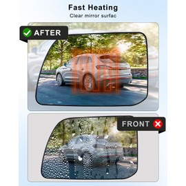 Left Driver Side Mirror Replacement with Power Heated & Blind Spot Fit for Ford Edge Lincoln Mkx 2011-2015, Heated Rearview Mirror Lens