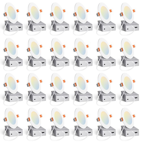 Amico Amico 24 Pack 4 Inch 5CCT Ultra-Thin LED Recessed