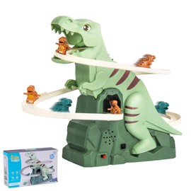 Dino Slide, Dino Slide Toy with Lights and Music, Dinosaur Roller Coaster Toy, Dinosaur Roller Coaster Toy with Light and Music, as a Gift for Children