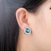 Yoursfs Pendientes de clip de cristal para mujer, elipse 5A+