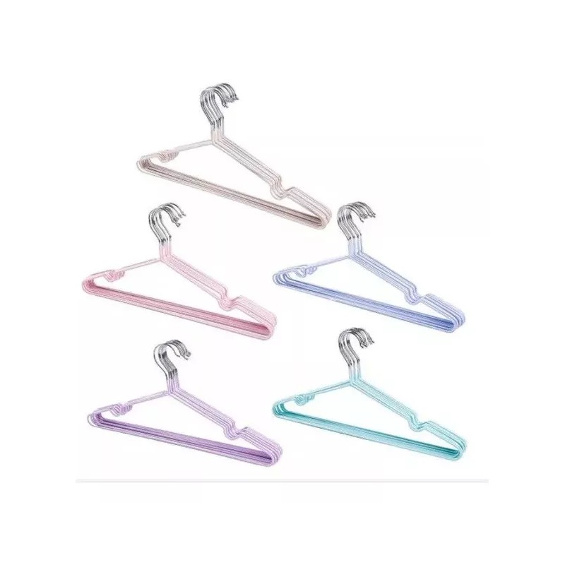 RIVERSOFY Ganchos Para Ropa Metalicos 100 Pzs Antiderrapantes Color