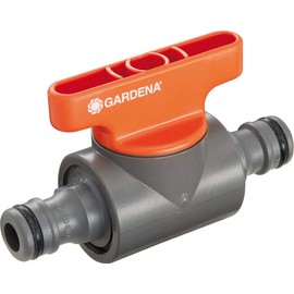 Gardena Coupling with regulating valve: coupling for regulating or shutting off the water flow in the hose course, ideal for determining the range of sprinklers (976-50)
