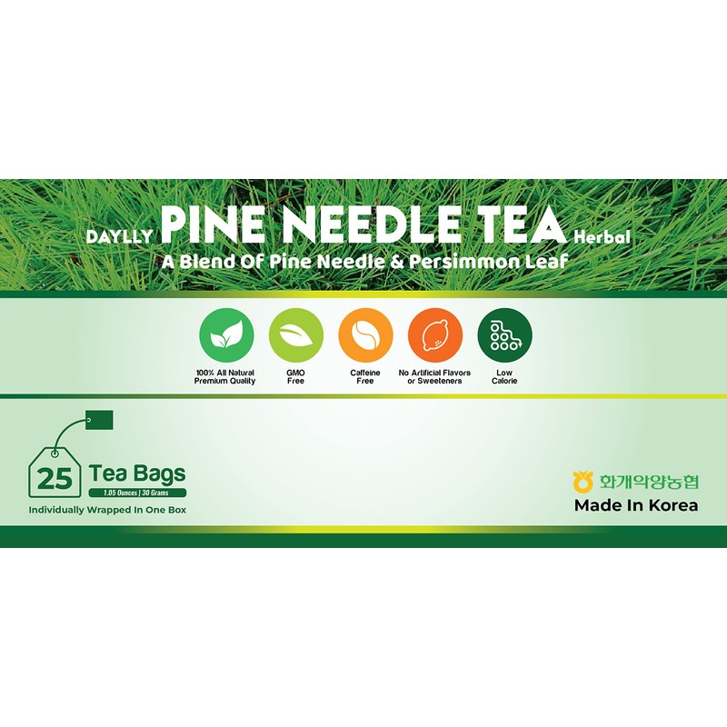 Organic Natural Pure Pine Needle Tea (2 Box(50 Tea Bag))-Individually