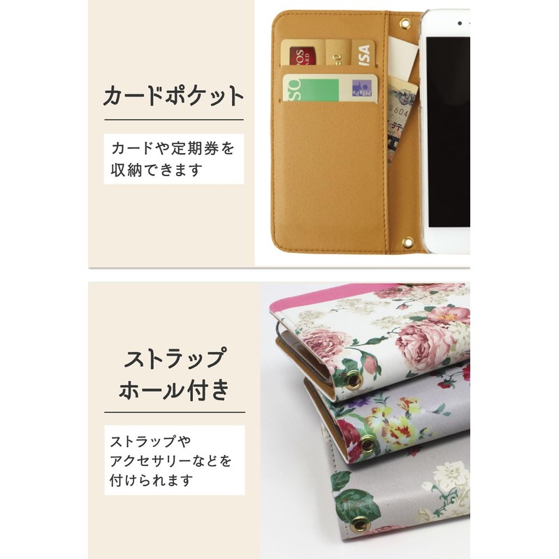 Sumatofu vc-814-deco_sp Pixel 8a Compatible Case with Card Storage (Round